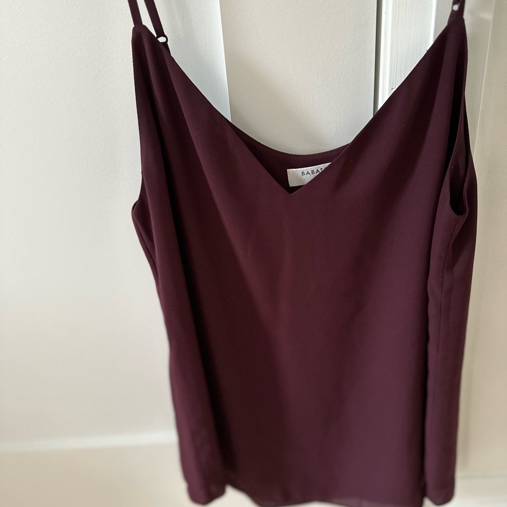 BABATON Aritzia Burgundy Tank